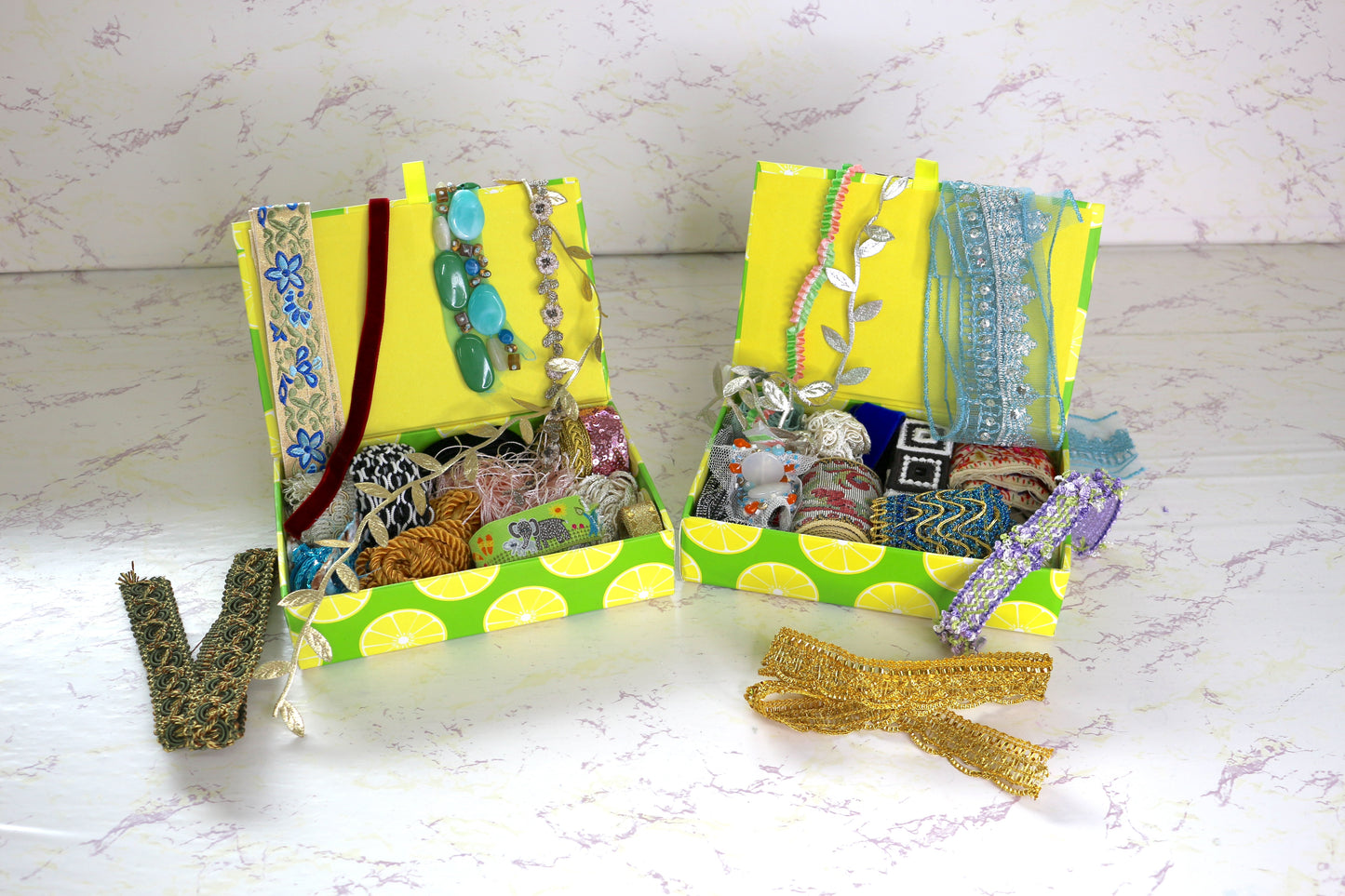 Unbox Creativity: A Treasure Trove of Sewing Trims and Lace Lemons