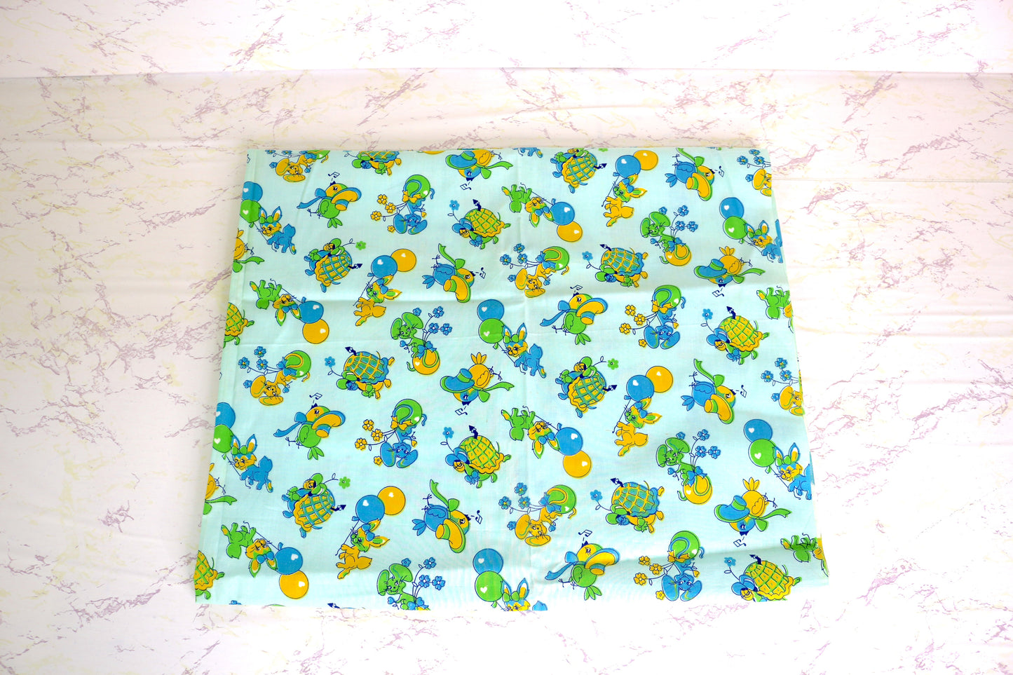 1.5 yards x 35" Vintage Nursery Animals Cotton Fabric