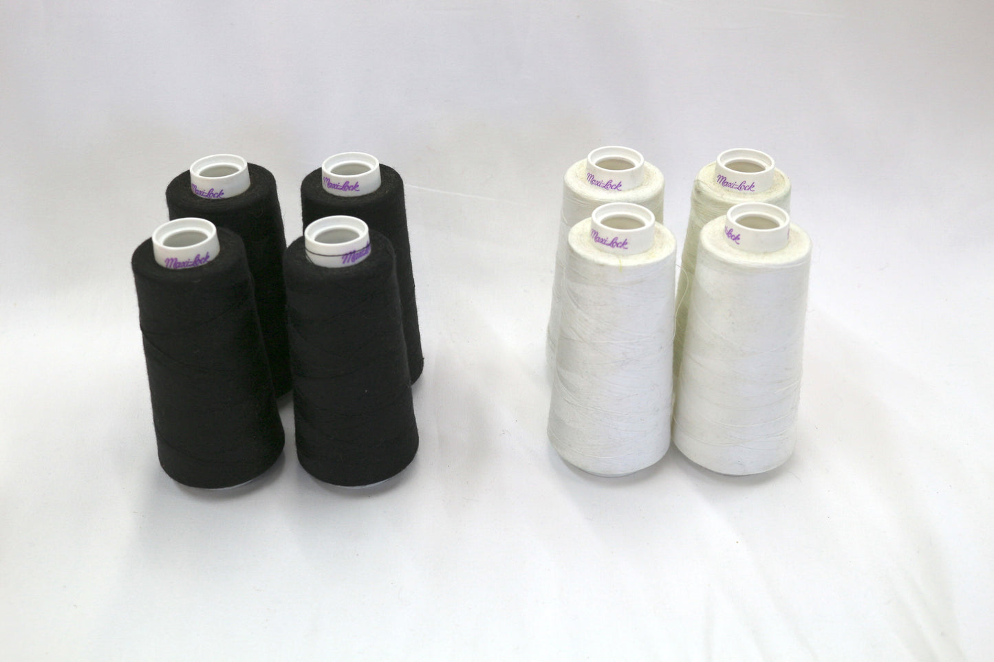 Serger Thread – Set of 4 (Choose Black or White)