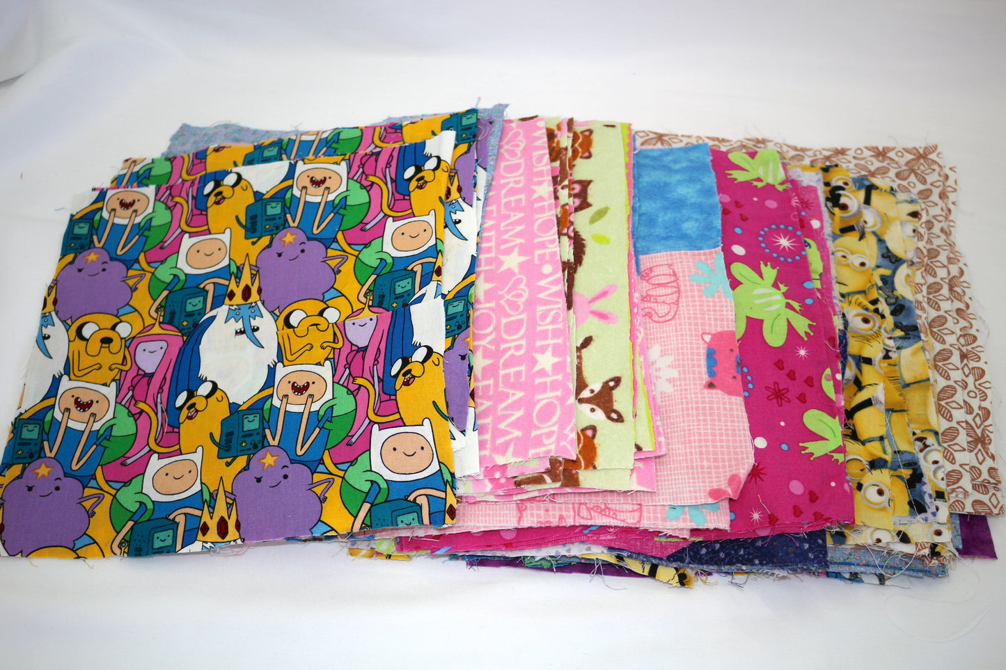 Big Bundle of Fun Fabric Squares – 10"x 11" Prints!