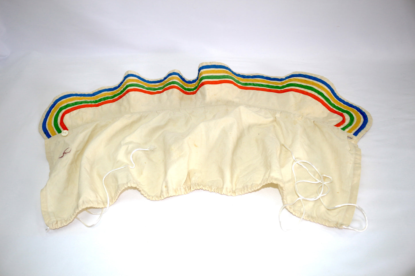 Handmade Bonnet with Striped Brim – Vintage Charm!