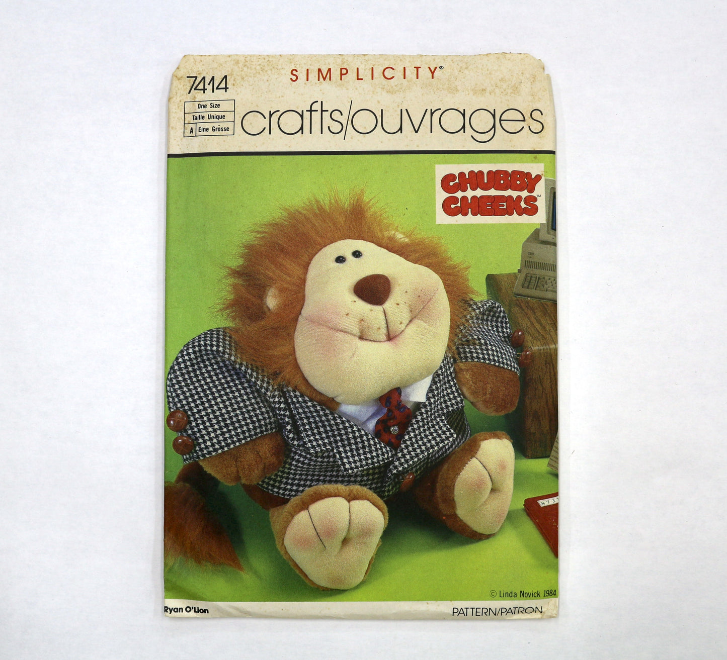 Simplicity 7414 Crafts Chubby Cheeks Lion Sewing Pattern