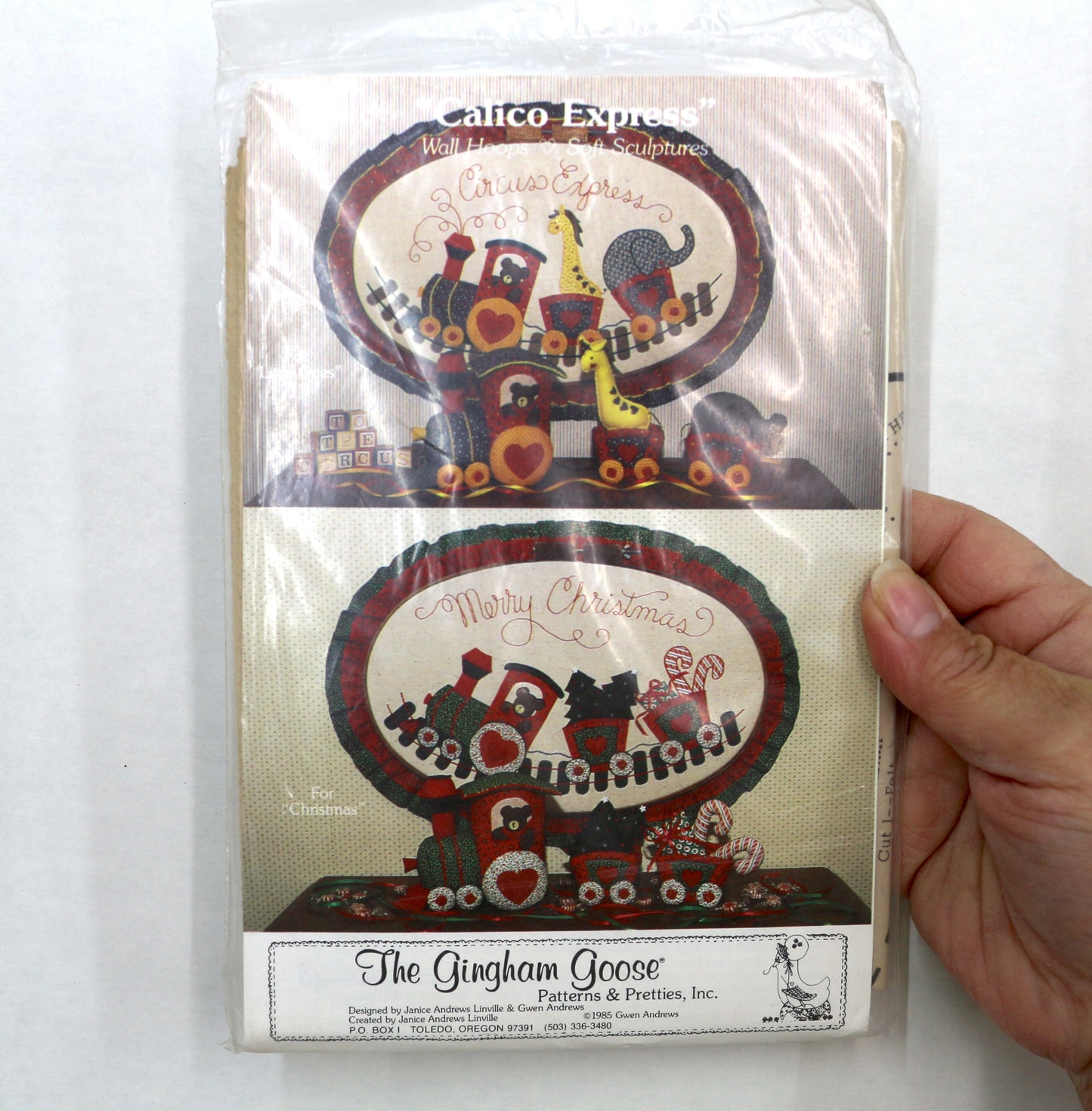 The Gingham Goose Calico Express Wall Hanging & Soft Sculptures Sewing Pattern