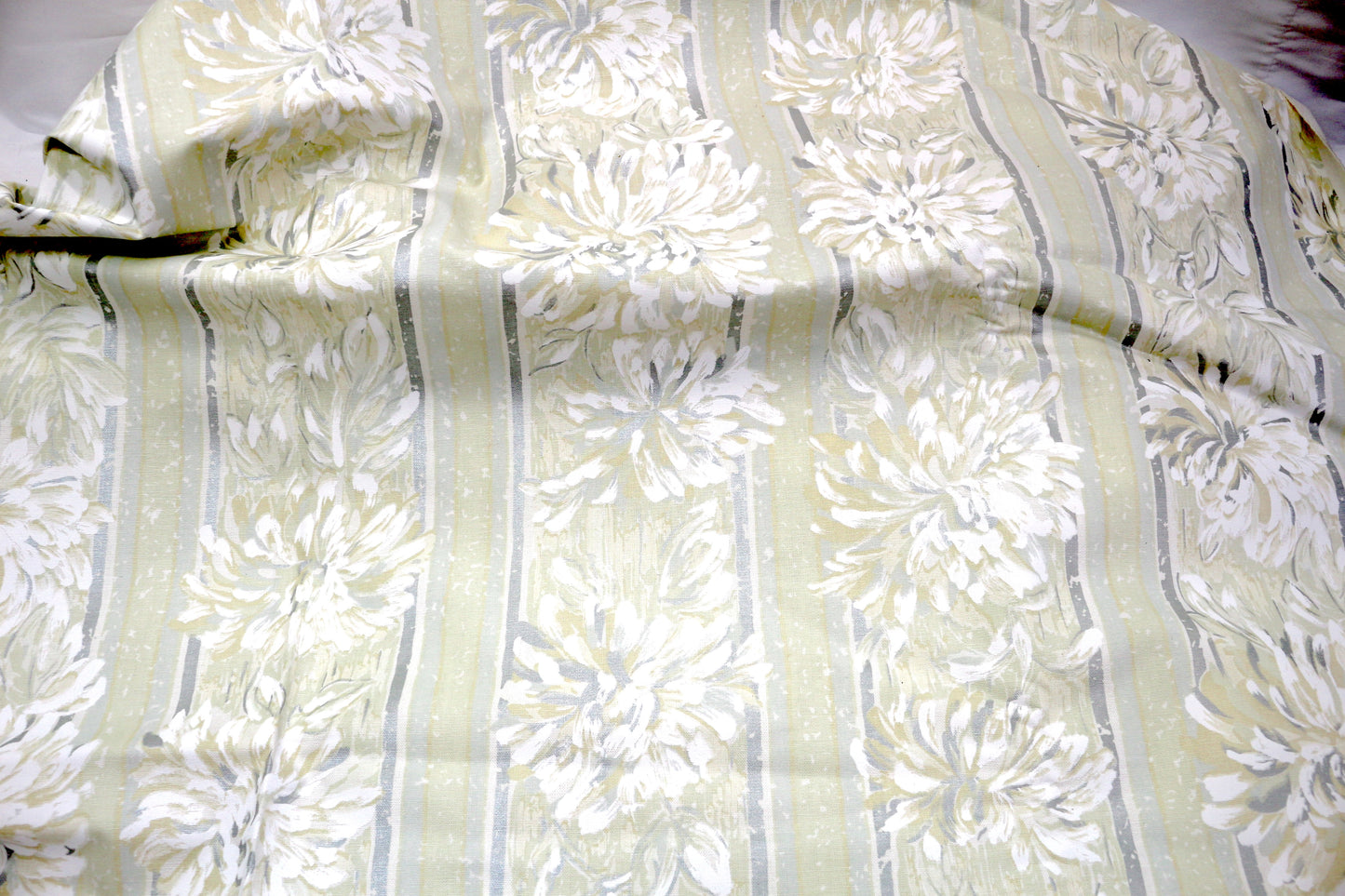Floral Stripe Upholstery Cotton Fabric – Sturdy & Stylish