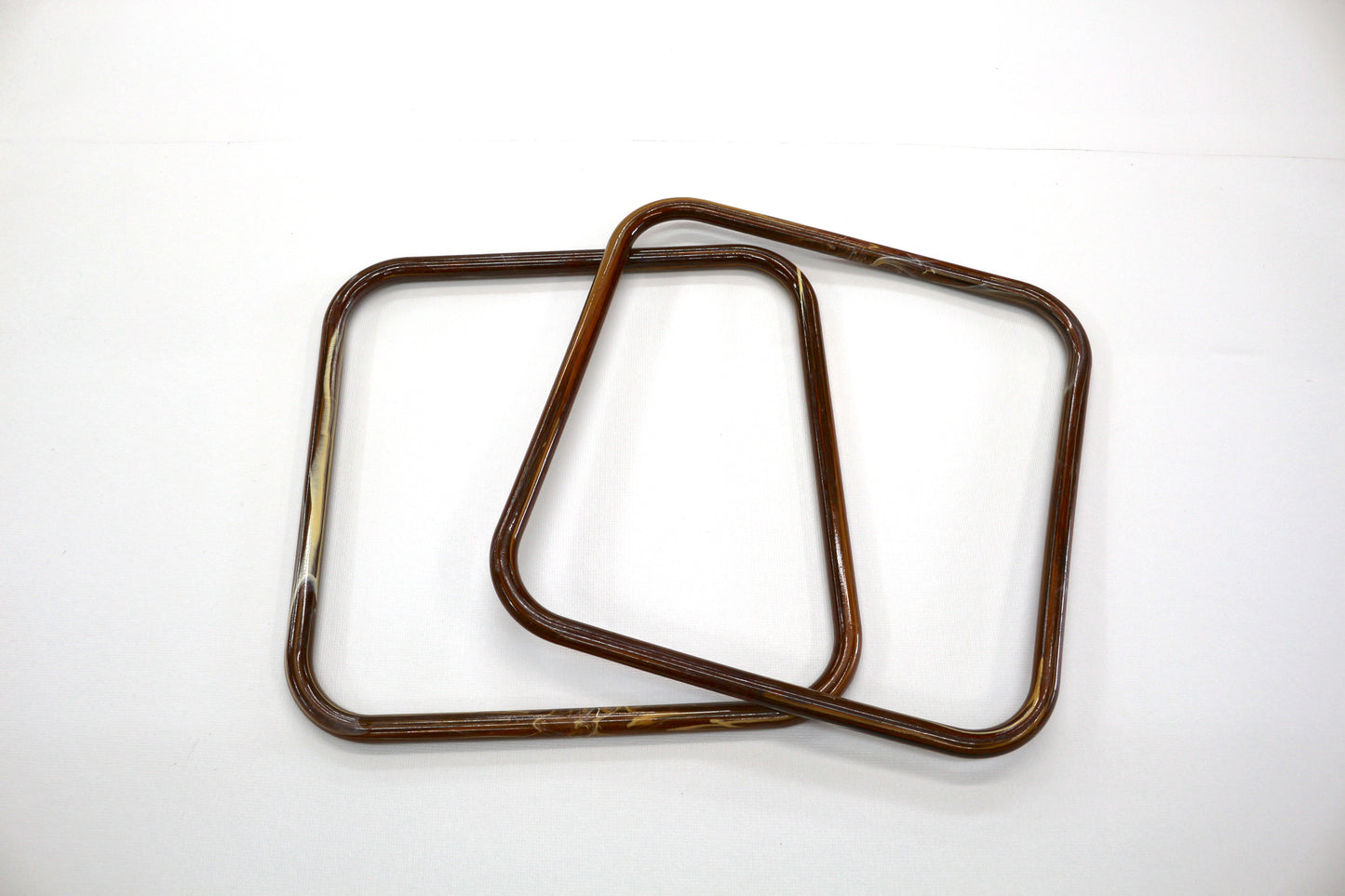 Vintage 9" Square Macrame Rings – Sturdy Plastic for Crafting