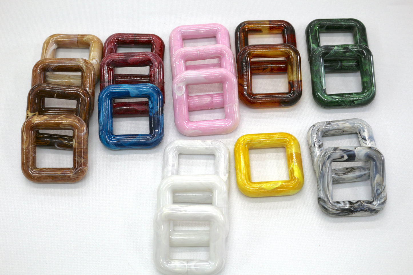 2" Square Vintage Macrame Rings β So Many Colors to Choose From!