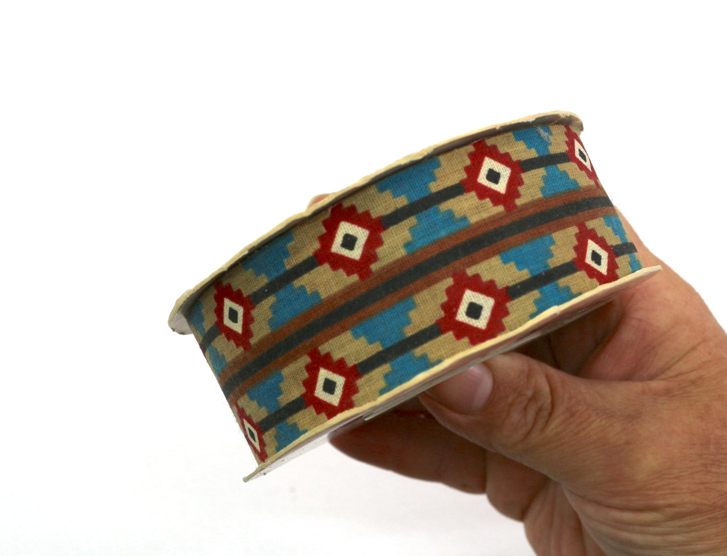 Vintage Aztec-Style Cloth Ribbon – Full Roll