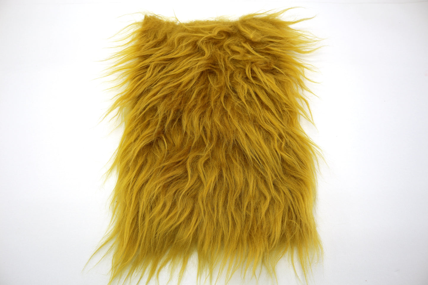 Mustard Yellow Faux Fur – 12" x 8" Piece