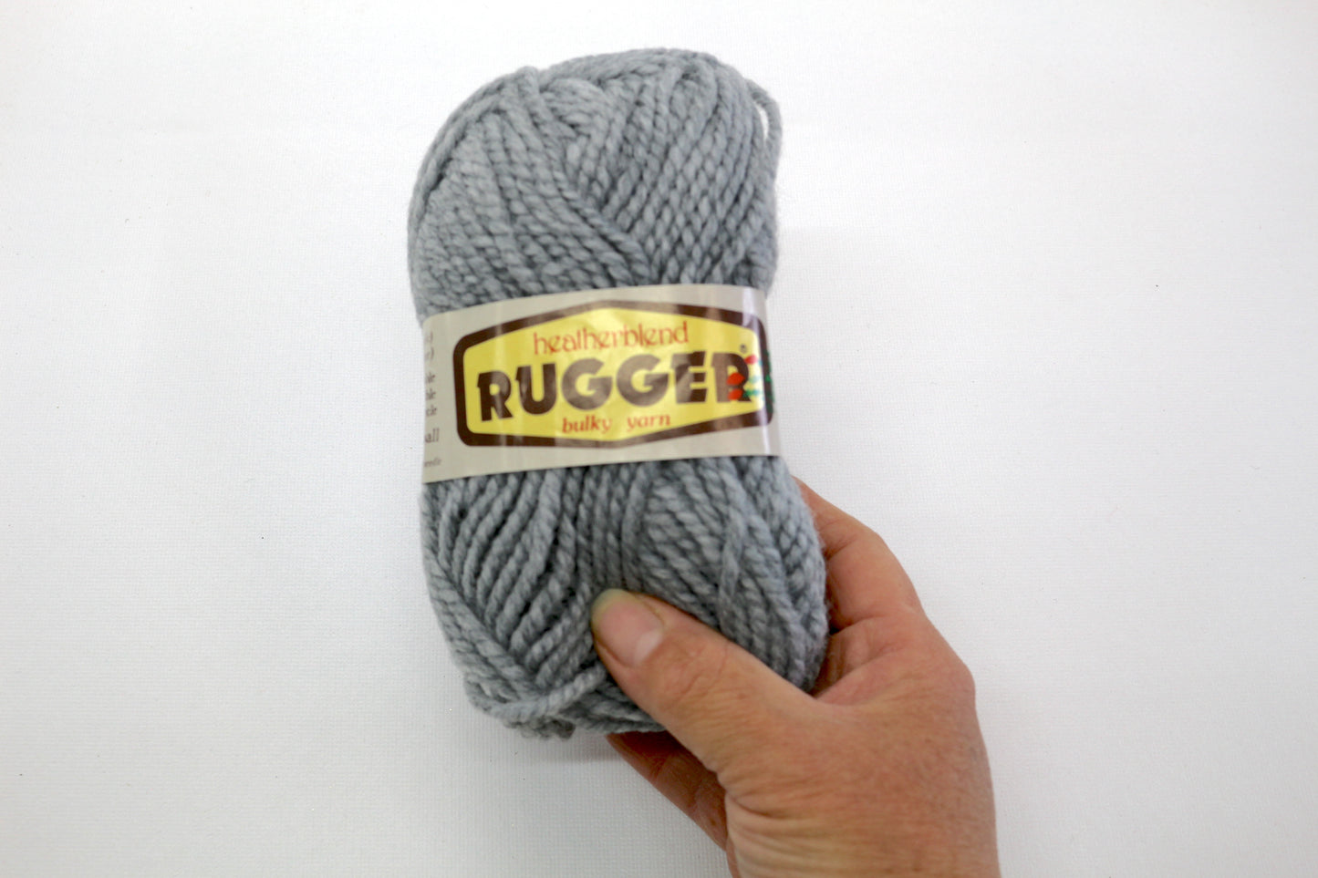 Vintage Rugger Yarn – 80% Orlon & 20% Virgin Wool, Flannel Heather Gray