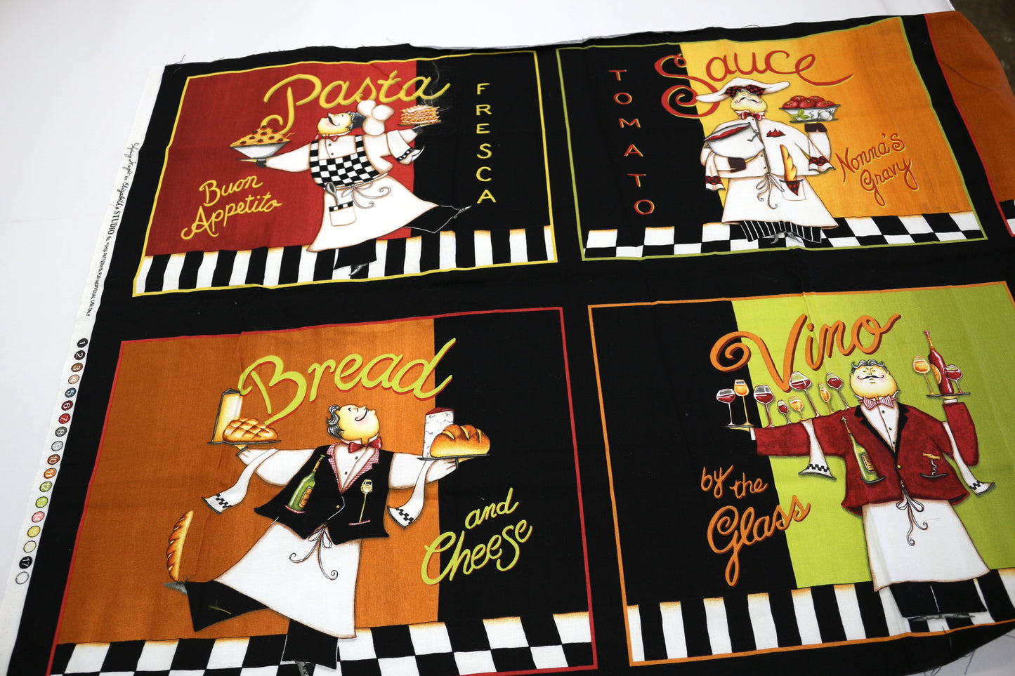 Chef-Themed Fabric Panel – Playful Kitchen & Cooking Design