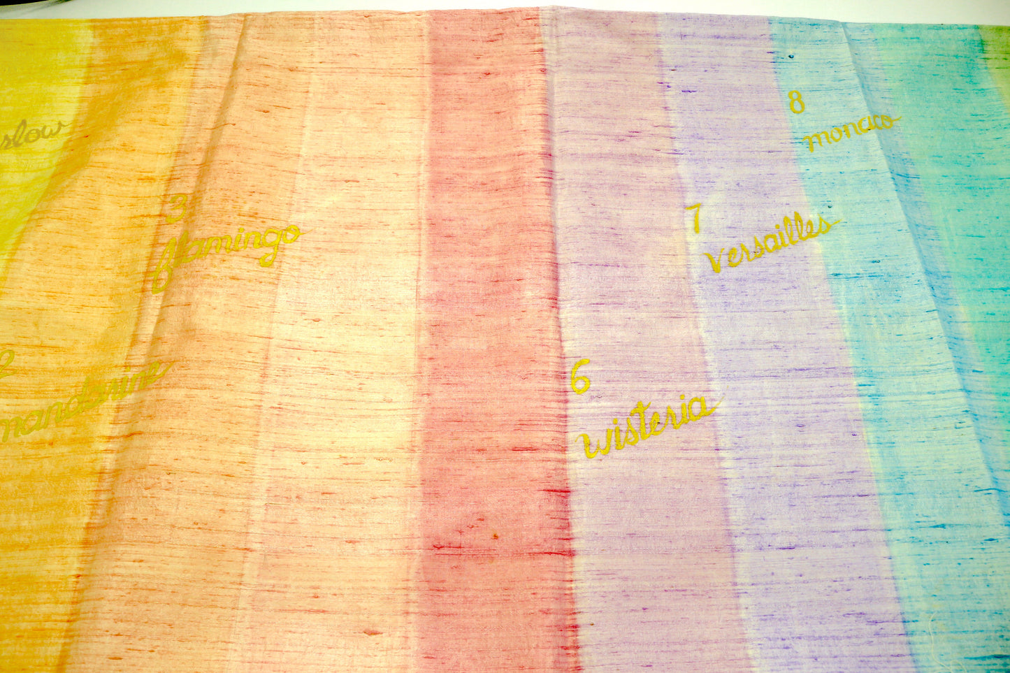 Antique Pastel Rainbow Taffeta Fabric – 48" Wide x 2 Yards