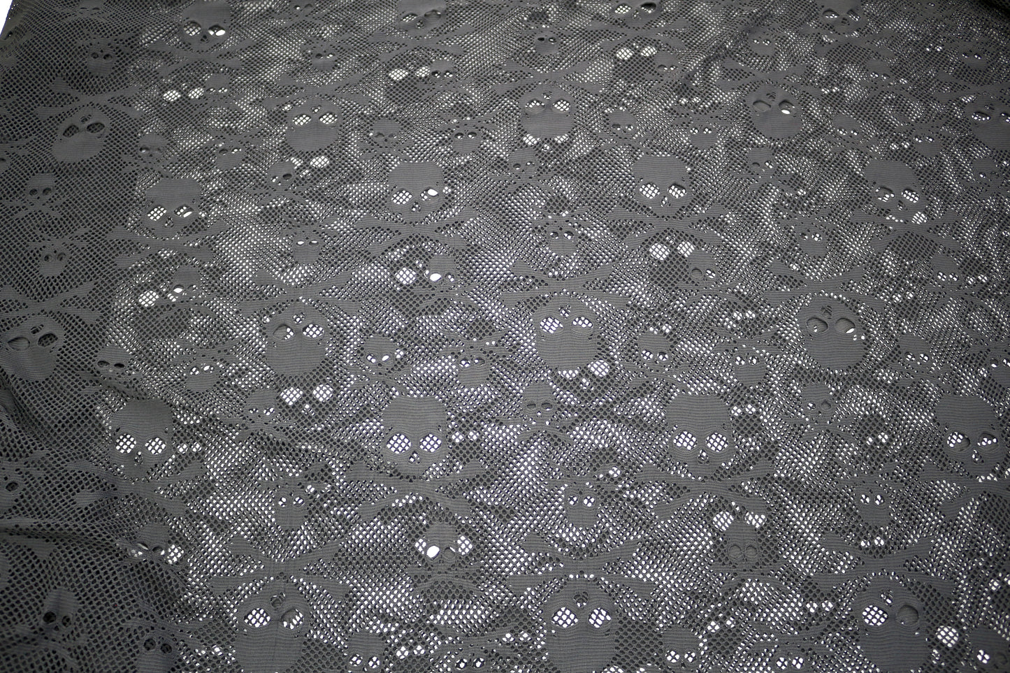 Black Skull Knit Lace Fabric – 67" Wide x 2.75 Yards