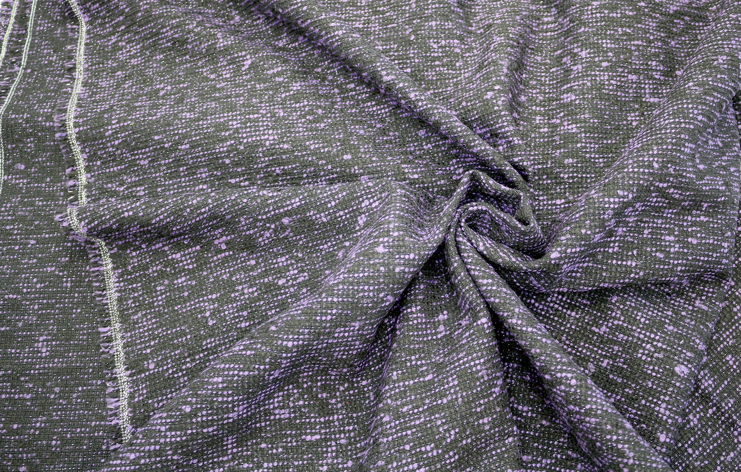 Purple and Black Suiting Fabric – 58" x 1+ Yards