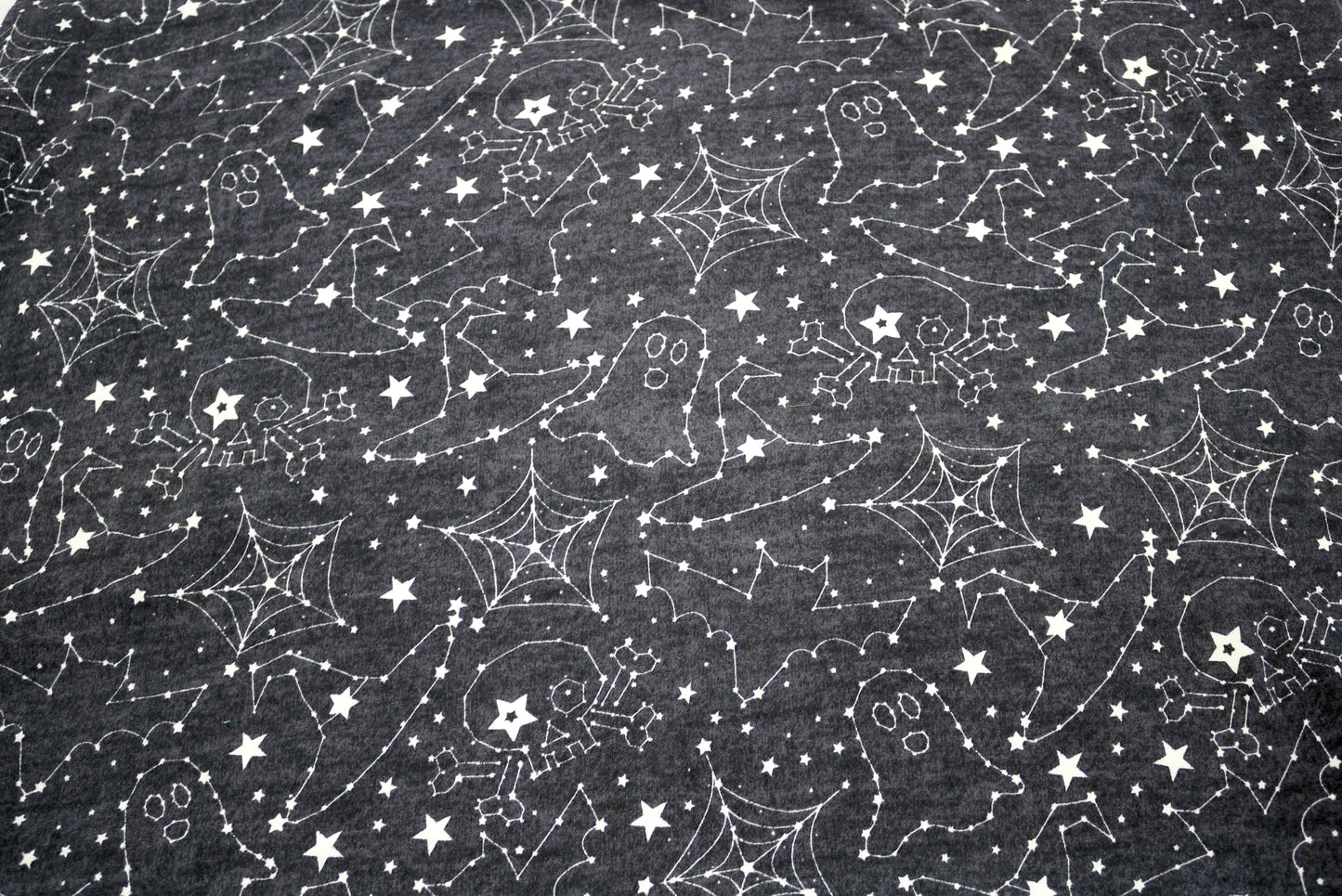 Gray Knit Fabric with Astrology Signs & Stars – 60"x 2 yds
