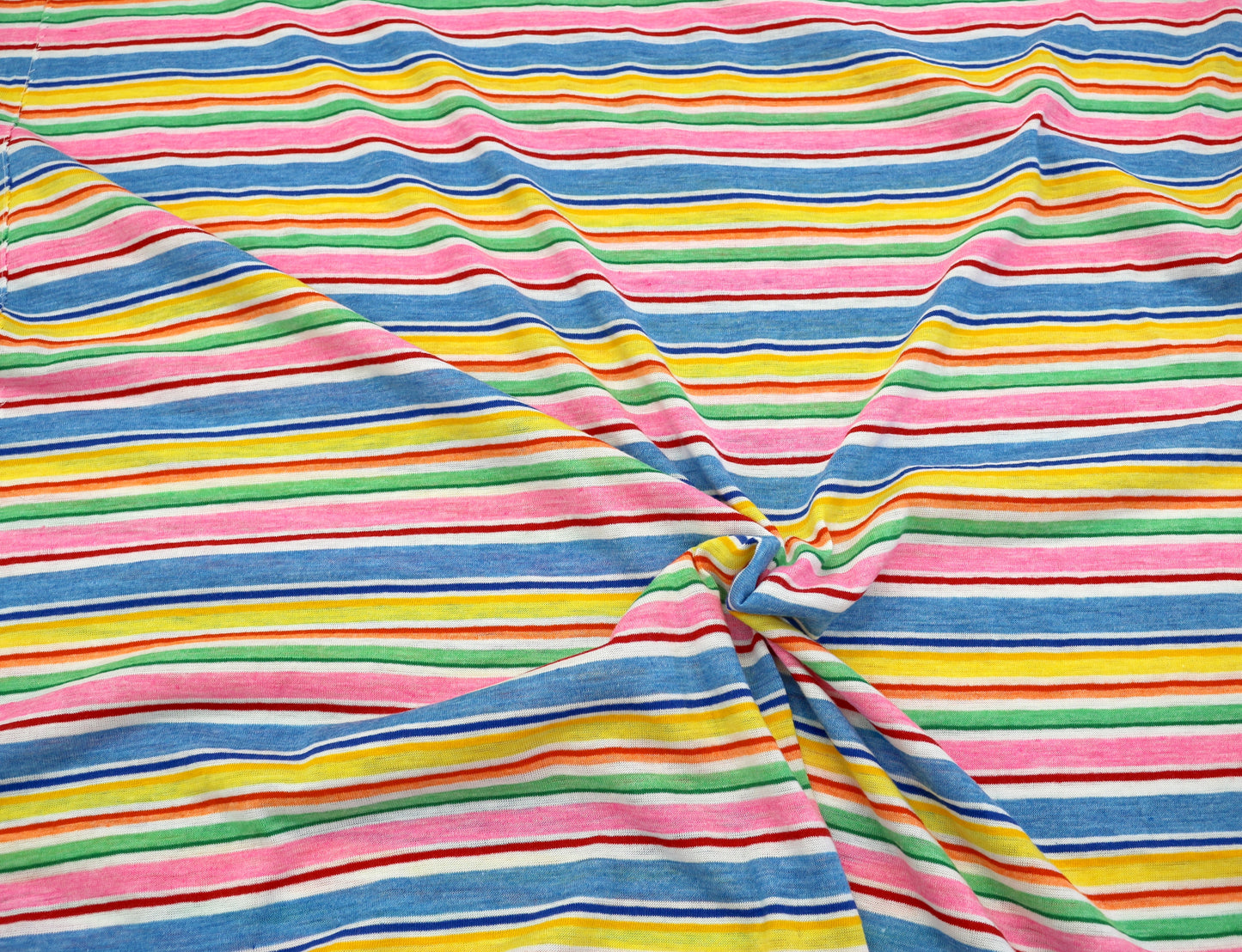 Vintage Vibrant Stripe Knit Fabric Tube – 60" x 1 Yard