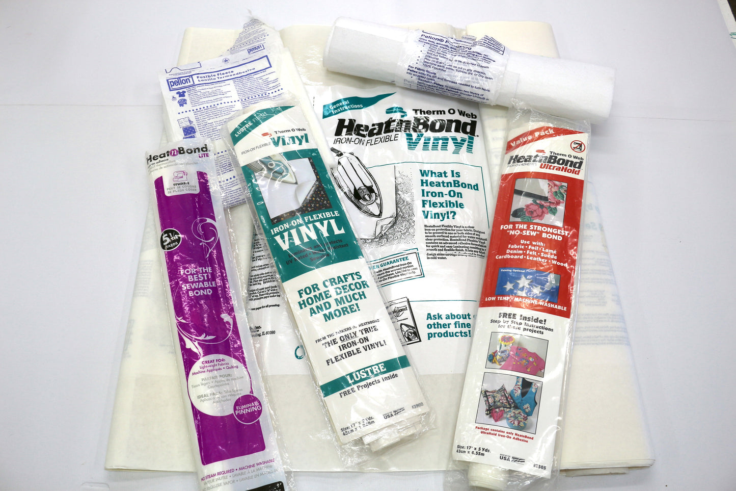 Bundle of Fusible Webbing – HeatnBond & Pellon