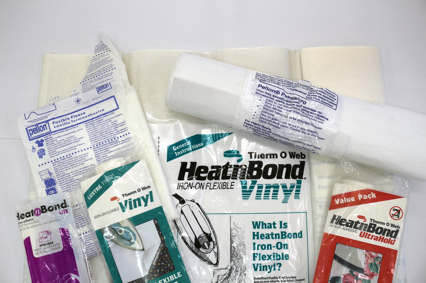 Bundle of Fusible Webbing – HeatnBond & Pellon
