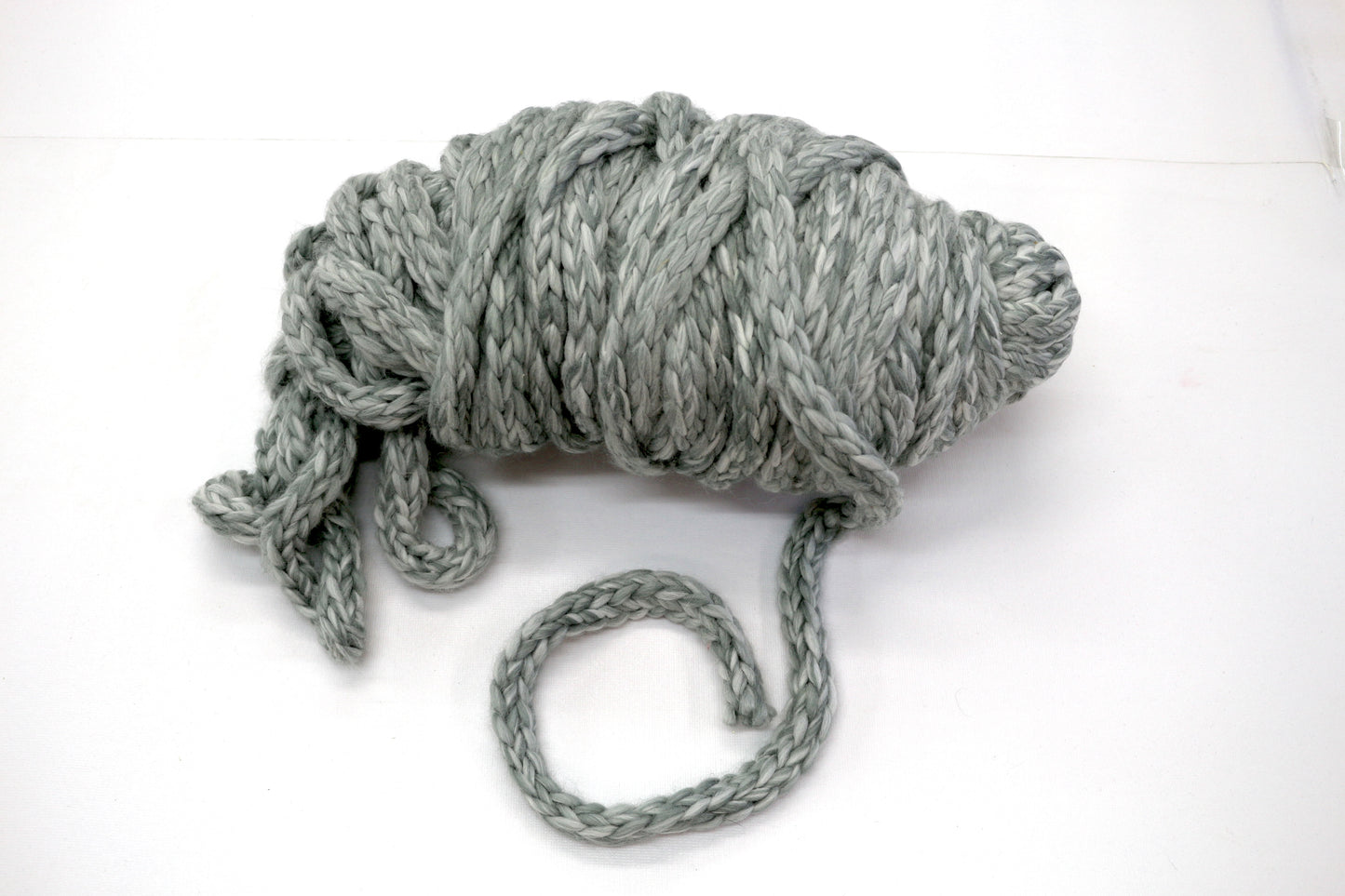 1 lb Ball of Thick Gray Yarn