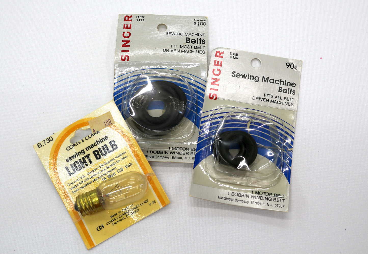 Singer Sewing Machine Belts & Lightbulb Bundle