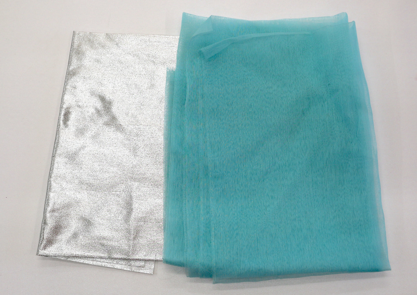 Chiffon & Silver Fabric Bundle – Light, Sheer & Shimmery