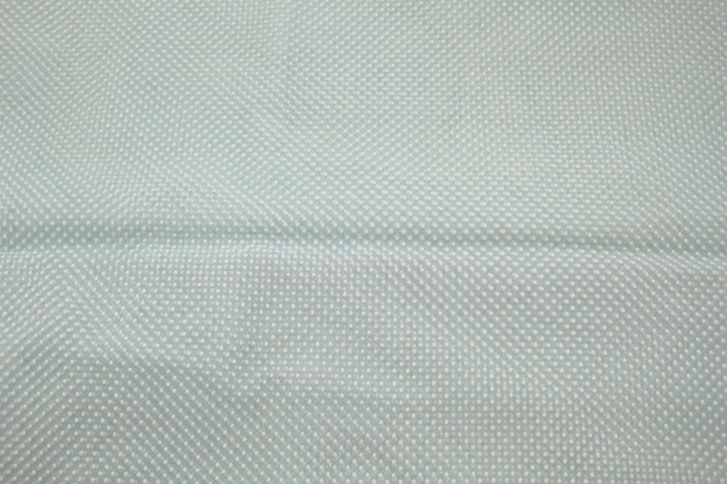 Sheer Blue Chiffon with White Dots β Light & Airy Fabric 44" x 7.75 yds