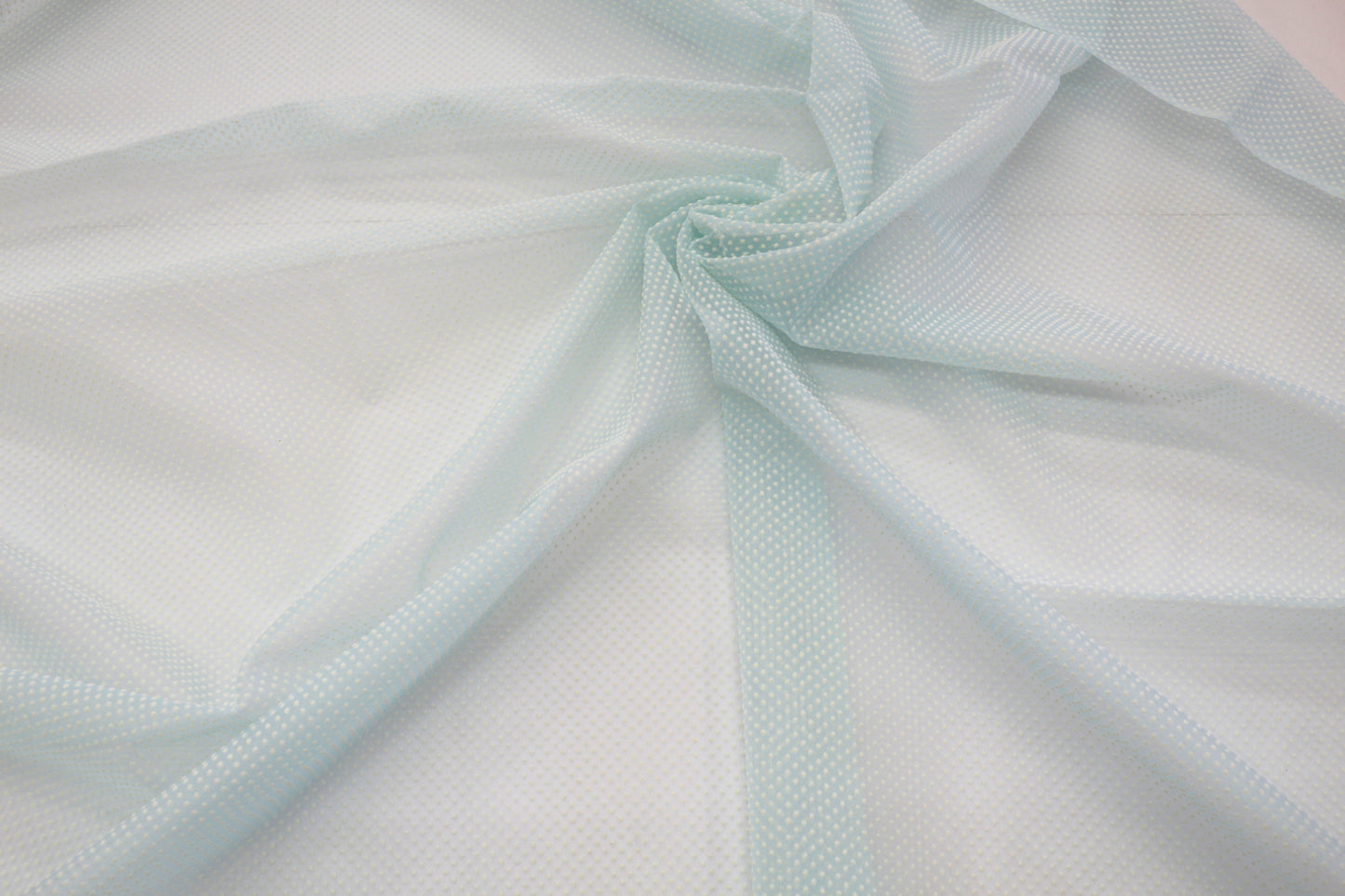 Sheer Blue Chiffon with White Dots β Light & Airy Fabric 44" x 7.75 yds