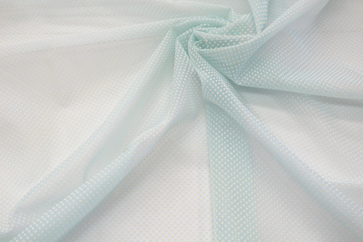 Sheer Blue Chiffon with White Dots β Light & Airy Fabric 44" x 7.75 yds