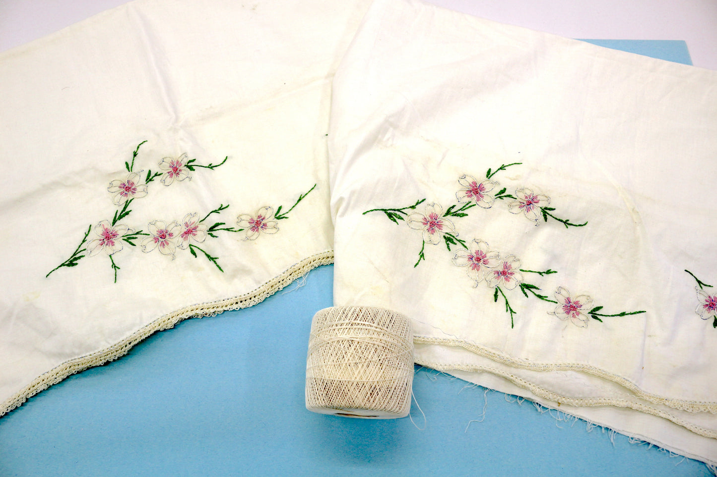 Crafty Crumb: Embroidered Pillowcases – Just Needs a Finishing Touch