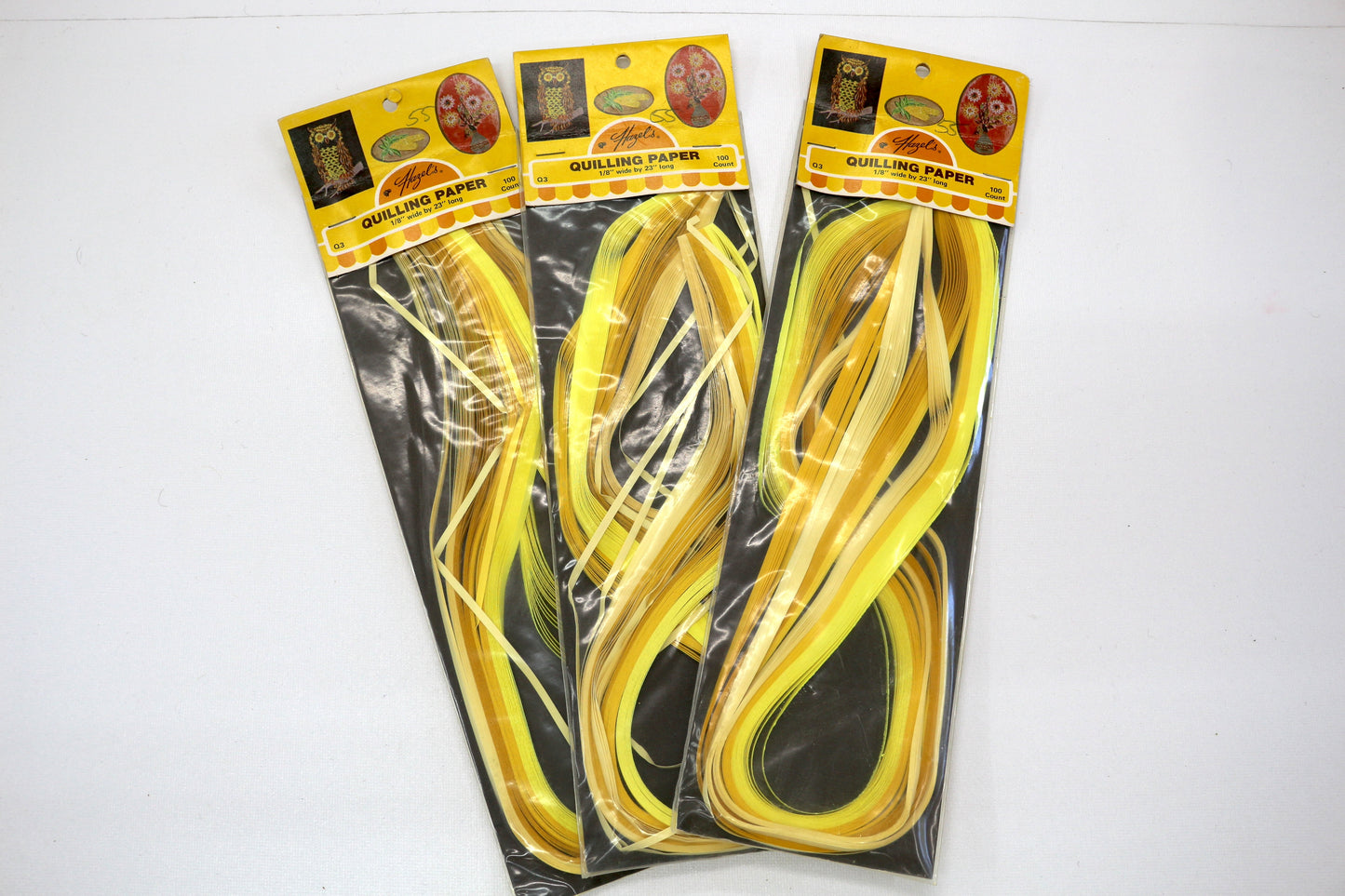 Quilling Paper – Yellow Hues, 1/8" x 23" Strips