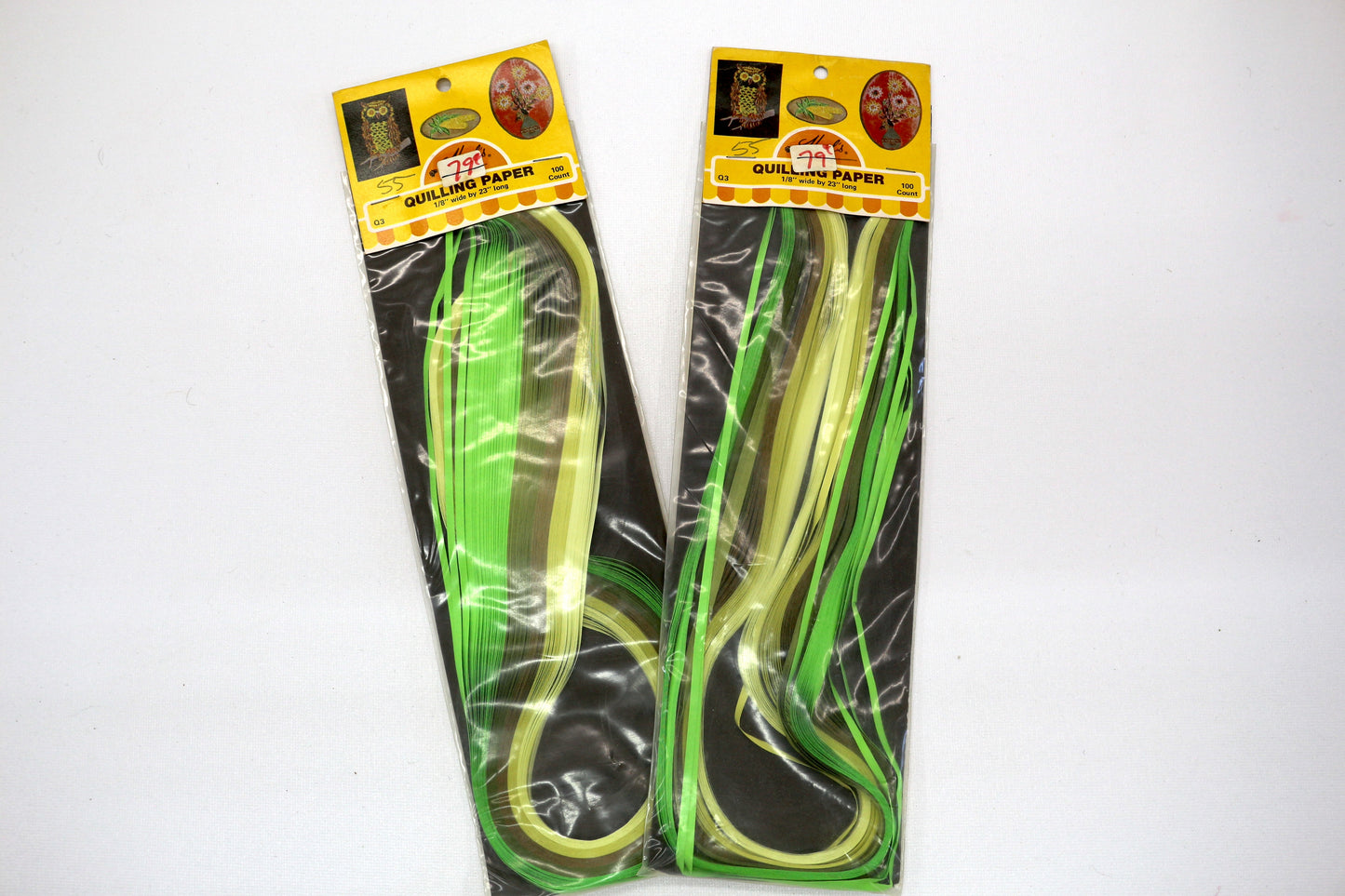 Quilling Paper – Green Hues, 1/8" x 23" Strips