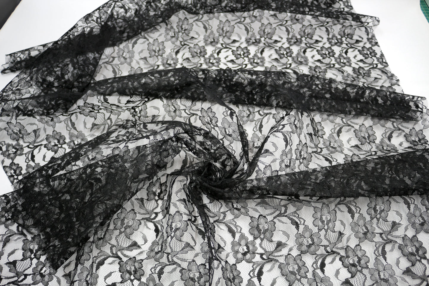 Black Lace Fabric – 55" x 34"