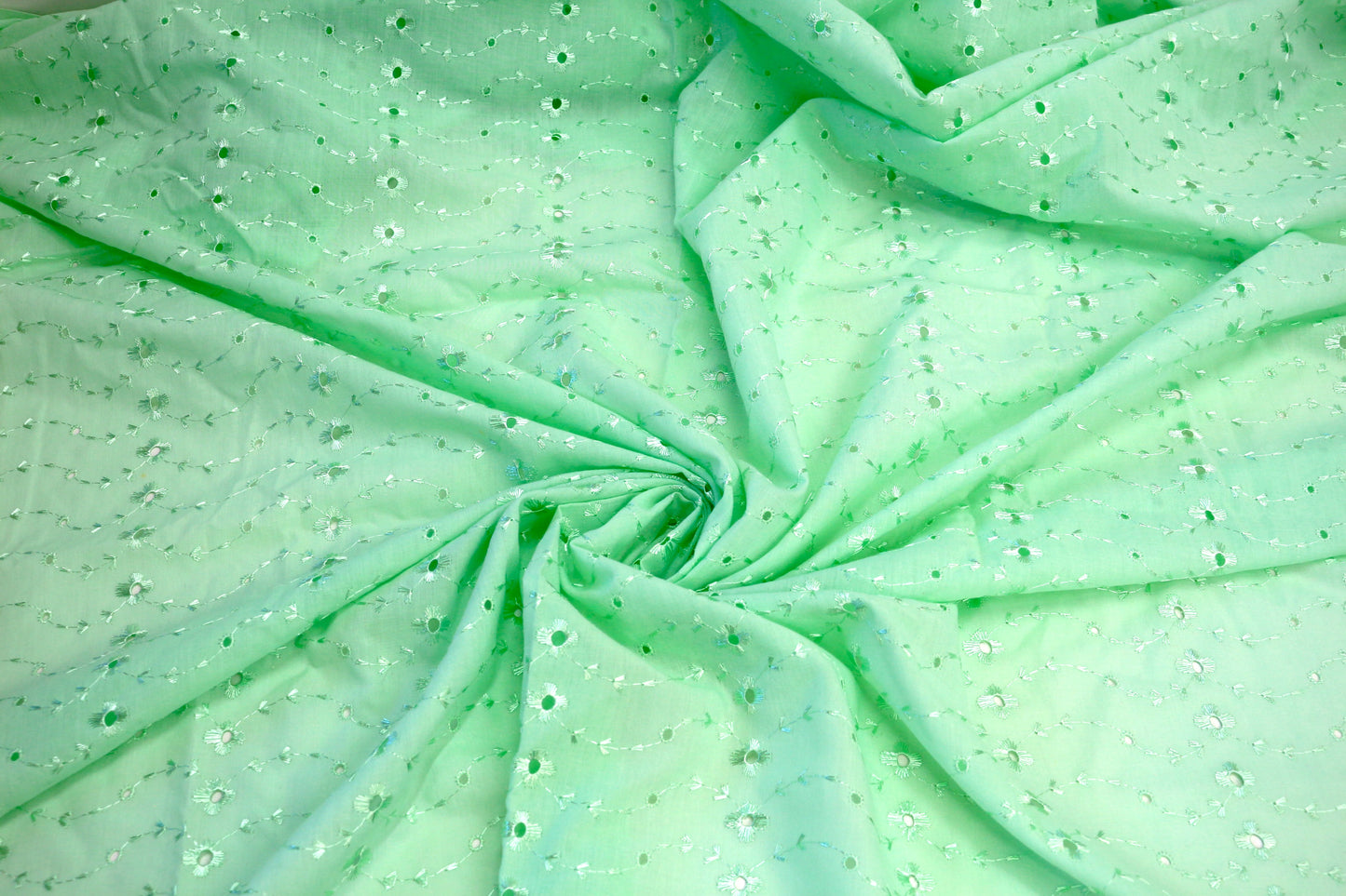 Mint to Be Eyelet Cotton – 46" x 1.5 Yards