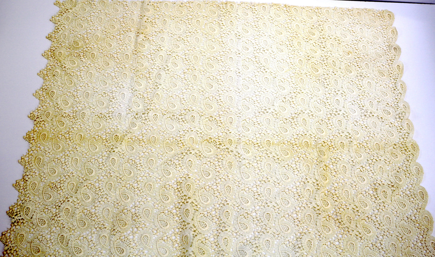 Tea-Stained Cotton Lace – 25" x 33"