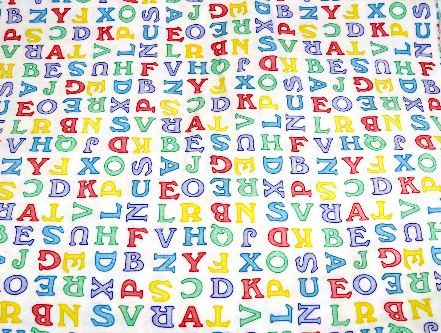 Alphabet Flannel Fabric – 46" x 4 Yards