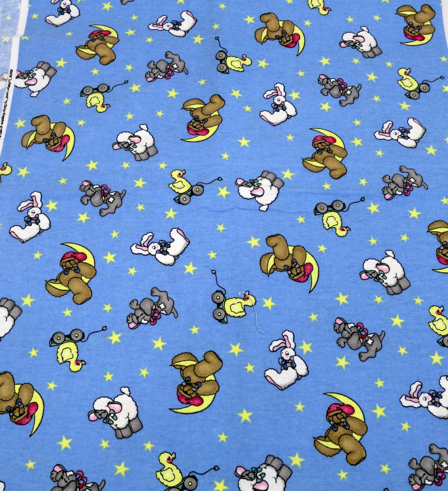 Baby Animals in the Night Sky Flannel Fabric – 45" x 3 Yards