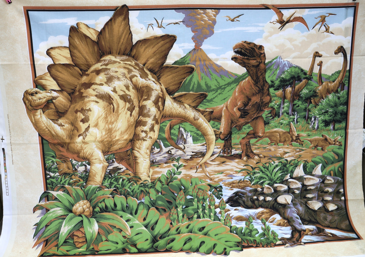 Dinosaur Fabric Panel – 46" x 35"
