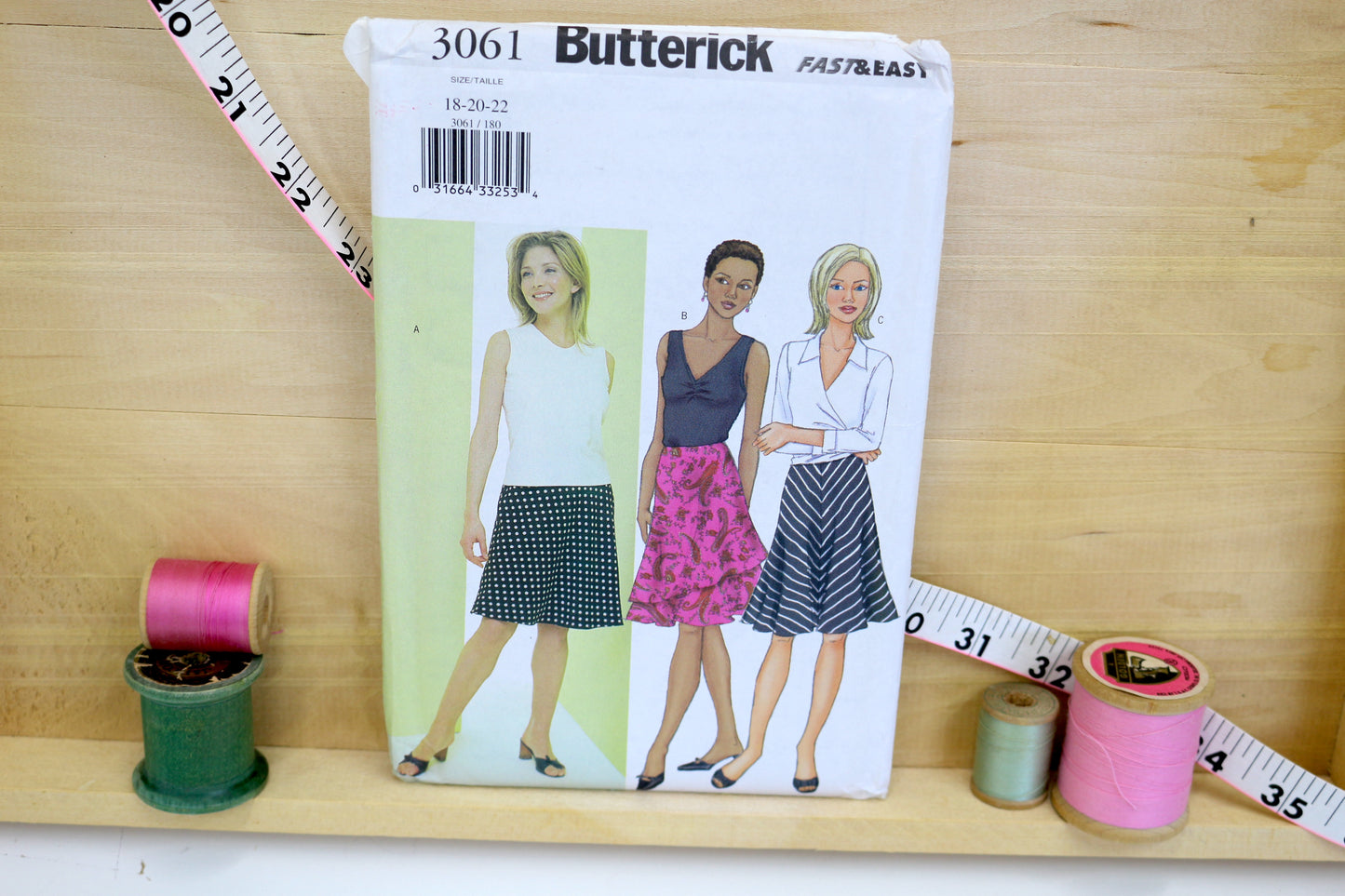 Butterick 3061 Misses Skirt Sewing Pattern Size 6-22