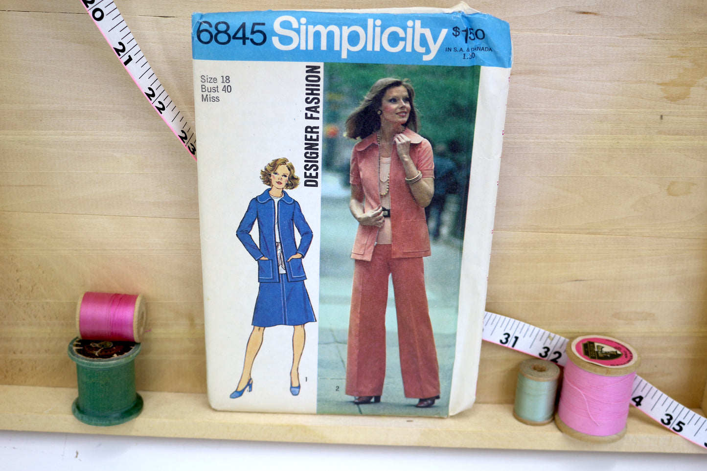 SImplicity 6845 Misses Unlined Jacket, Skirt and Pants size 18 Bust 40