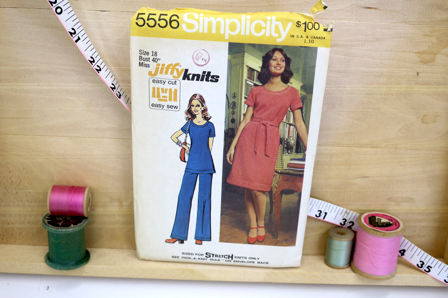 SImplicity 5556 Misses and Womens Jiffy Knit Dress or Tunic size 18 Bust 40"