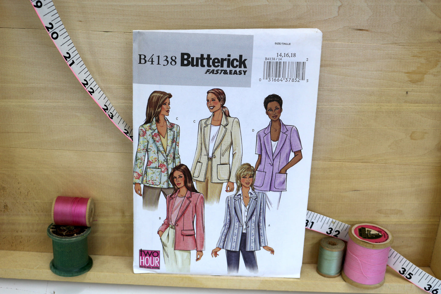 Butterick 4138 Womens Petite Jacket Sewing Pattern size 14-18
