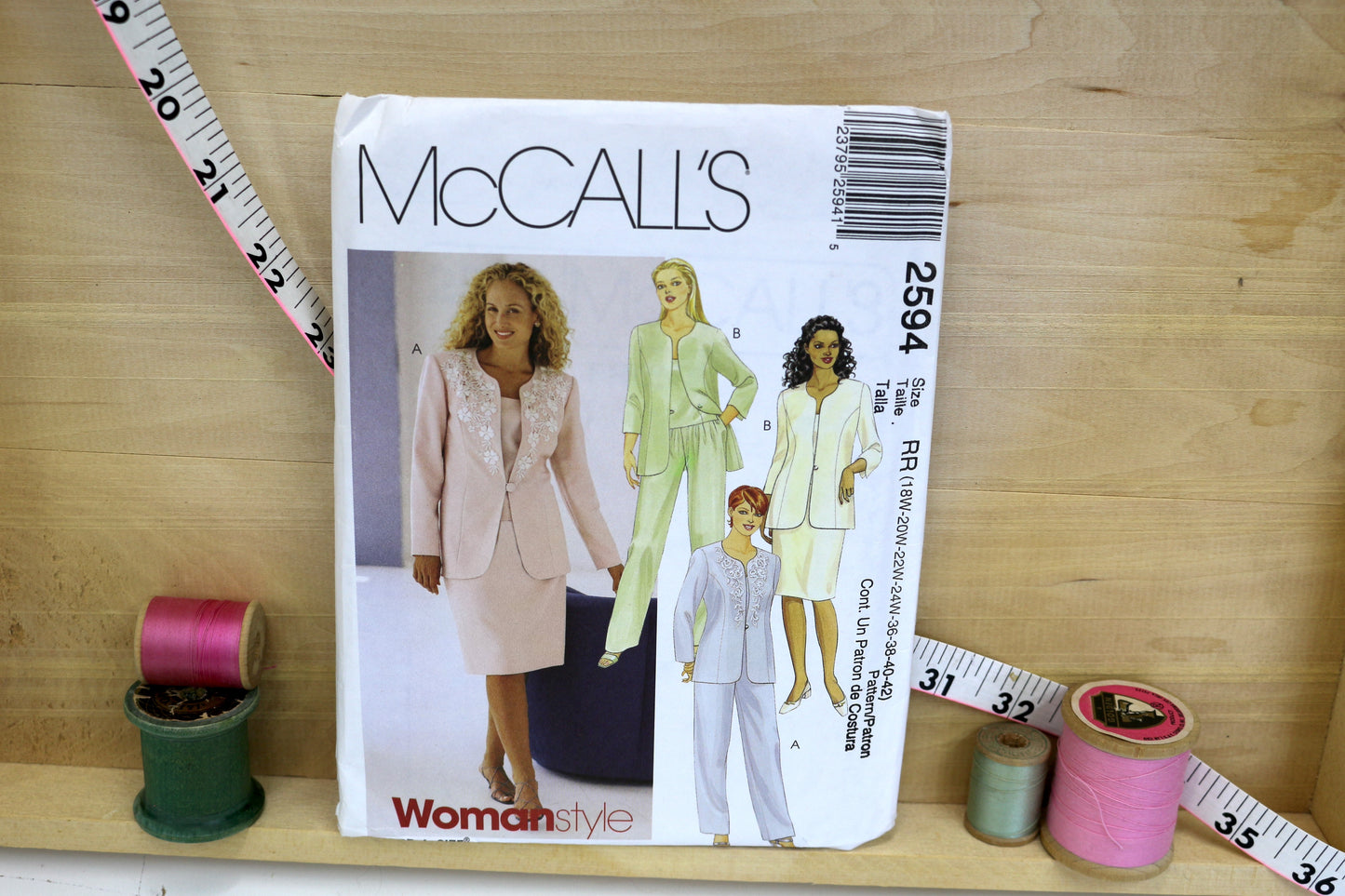 McCalls 2594 Womens Jacket, Top, Pants and Skirt Sewing Pattern size 18W-42