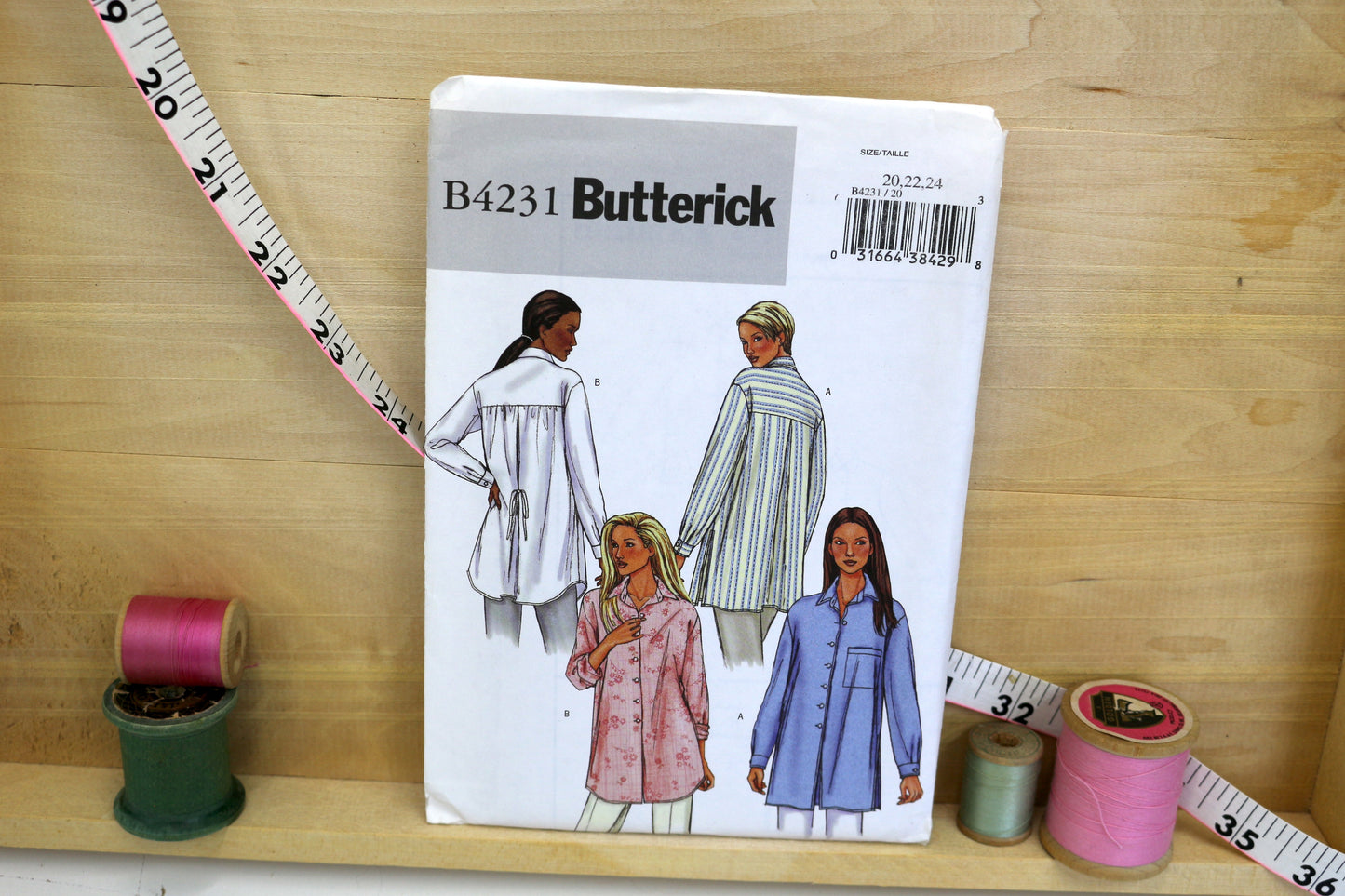 Butterick 4231 Misses Petite Shirt Sewing Pattern size 20-24