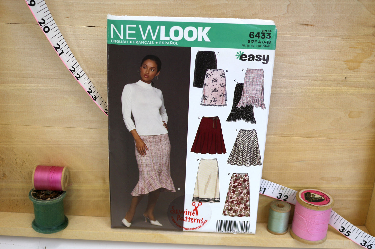 New Look 6433 Womens Skirt Sewing Pattern size A 8-18