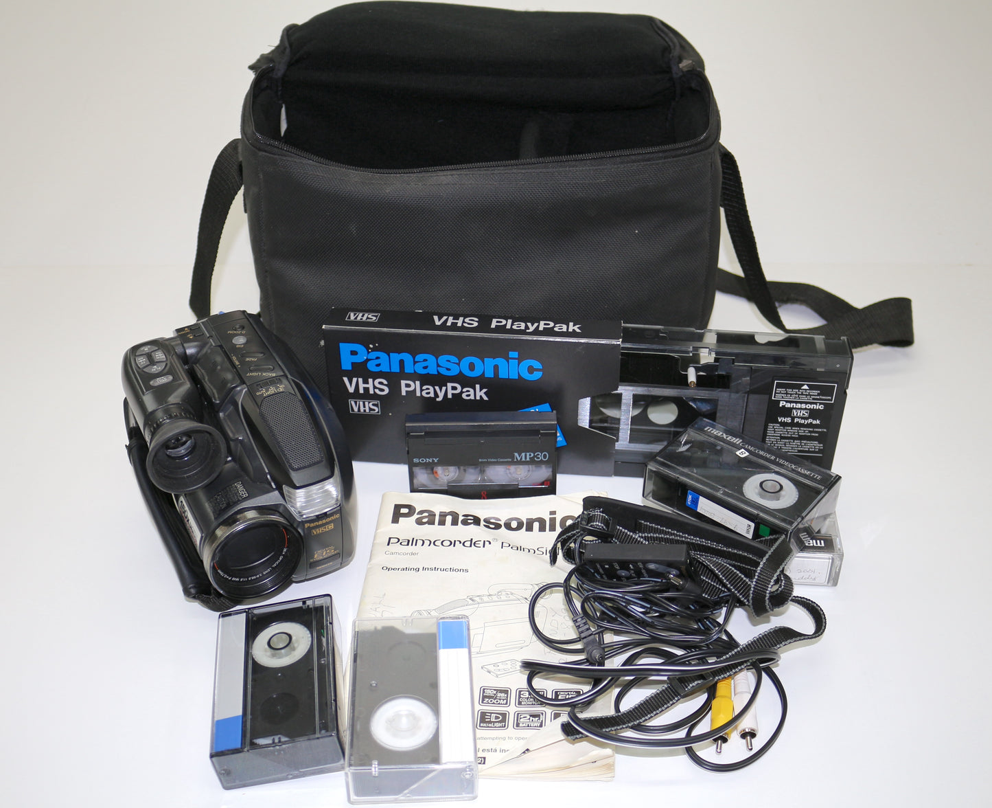 Panasonic VHS Recorder Palmcorder PlayPak – With Chargers & Tapes