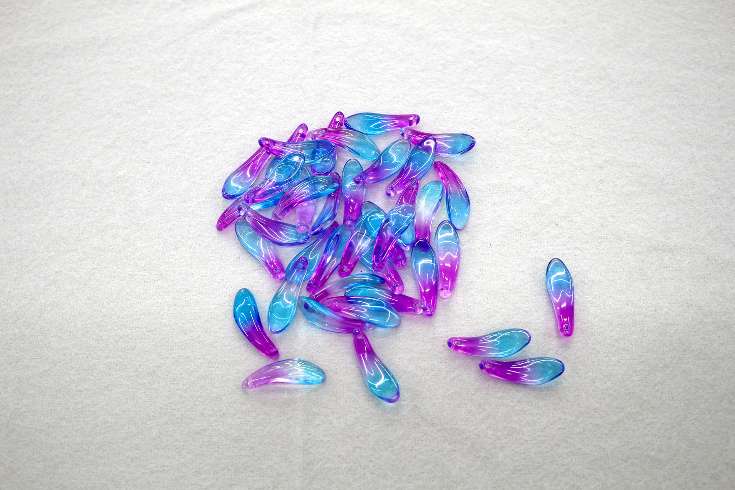Bundle of Glass Petal Beads – Assorted Shapes & Colors