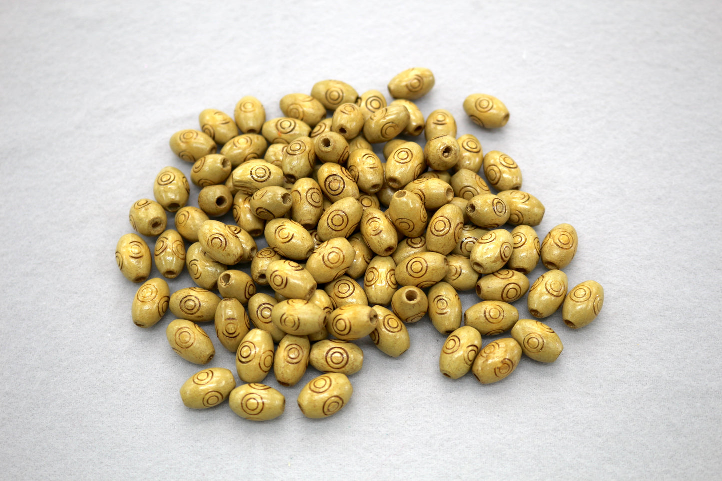 Wood Beads – Carved Oval Pattern -1oz