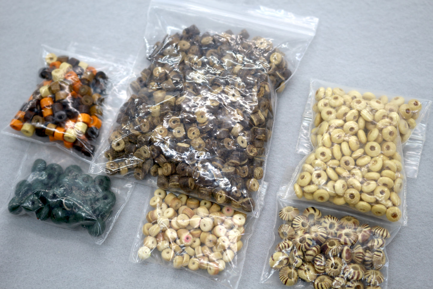 Assorted Wood Bead Bundle – 10 oz