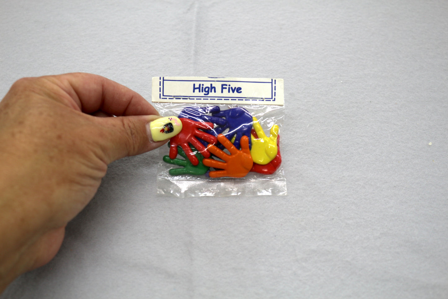 High Five Buttons – Set of Colorful Hand Shapes