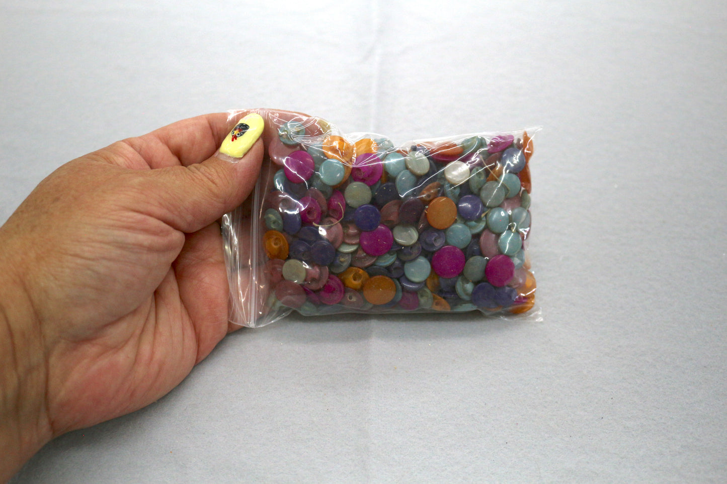 Bag of Colorful Smooth-Back Buttons – Assorted Mix