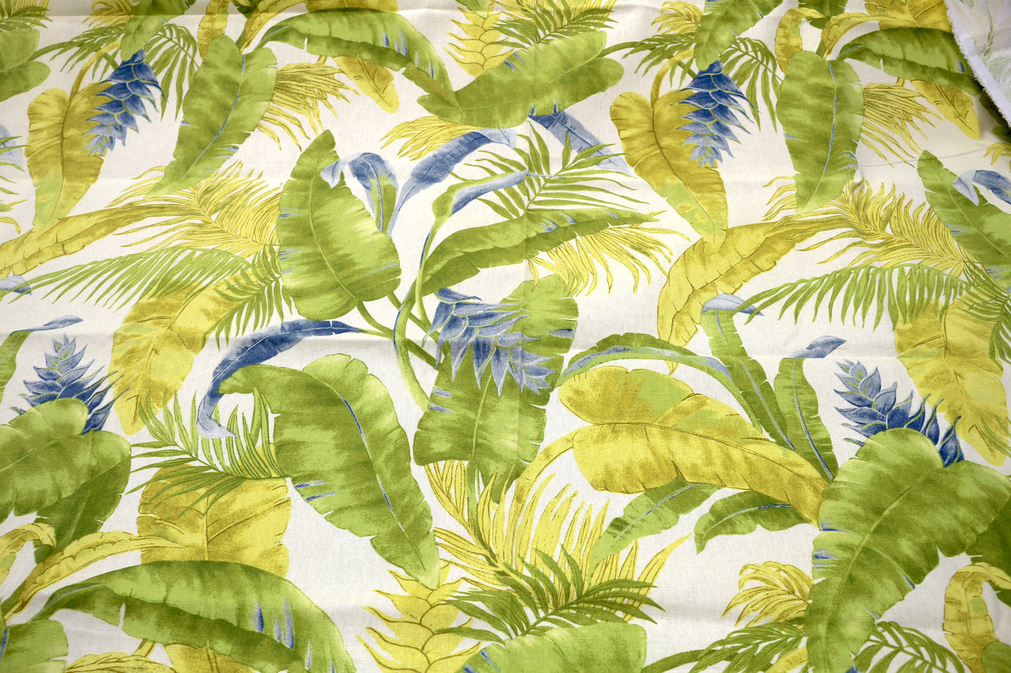 Tropical Leaf Cotton Fabric – 53" x 73" Mid Weight